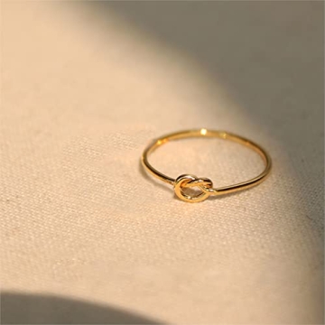 Aloha Jewelry 18K Gold Love Knot Ring for All Occasions