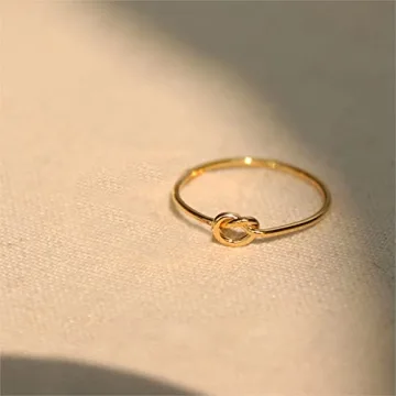 Aloha Jewelry 18K Gold Love Knot Ring for All Occasions