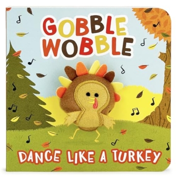 Gobble Wobble Finger Puppet Thanksgiving Board Book - Interactive Fun for Kids 0-4