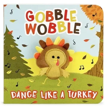 Gobble Wobble Finger Puppet Thanksgiving Board Book - Interactive Fun for Kids 0-4