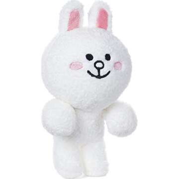Gund LINE Friends Cony Dangler Hanging Plush Stuffed Animal Rabbit, White, 6"