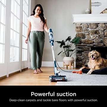 Shark HZ3002 Stratos Ultralight Corded Stick Vacuum with DuoClean PowerFins HairPro, Self-Cleaning B...