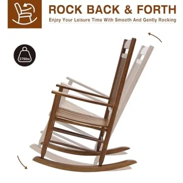 Elegant 3-Piece Outdoor Rocking Chair Set for Comfort