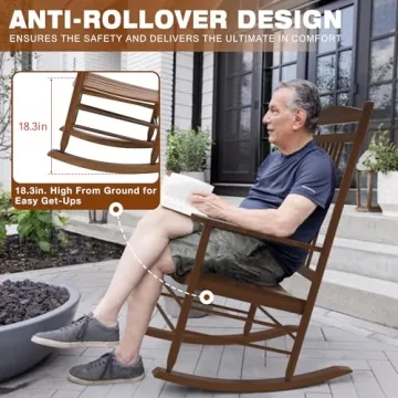 Elegant 3-Piece Outdoor Rocking Chair Set for Comfort