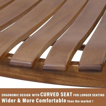 Elegant 3-Piece Outdoor Rocking Chair Set for Comfort