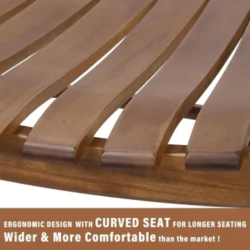 Elegant 3-Piece Outdoor Rocking Chair Set for Comfort