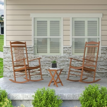 Elegant 3-Piece Outdoor Rocking Chair Set for Comfort