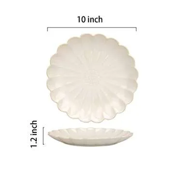 Elegant MDZF SWEET HOME 10-Inch Ceramic Dinner Plates Set