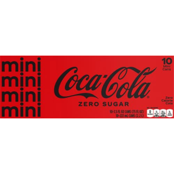 Coca-Cola Coke Zero Sugar 10-Pack, 7.5 fl oz Cans