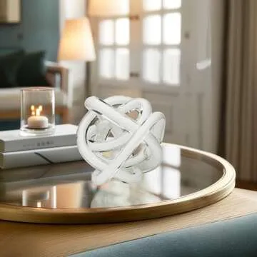 Torre & Tagus 4.5 Inch Hand Blown Glass Knot Decor