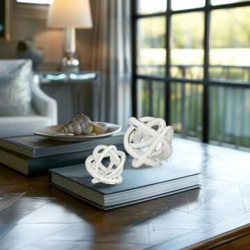 Torre & Tagus 4.5 Inch Hand Blown Glass Knot Decor