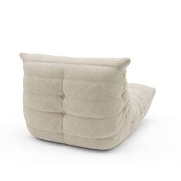 Fireside Chair, Modern Foor Couch Sofa, Soft Suede Floor Lounge Chair Lazy Sofa Accent Chair for Living Room Bedroom Salon Office