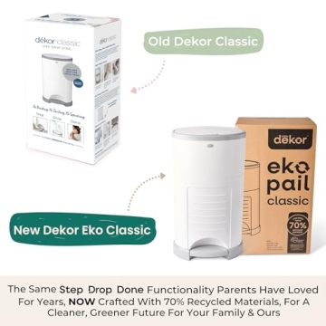 Diaper Dekor Classic Hands-Free Diaper Pail for Parents