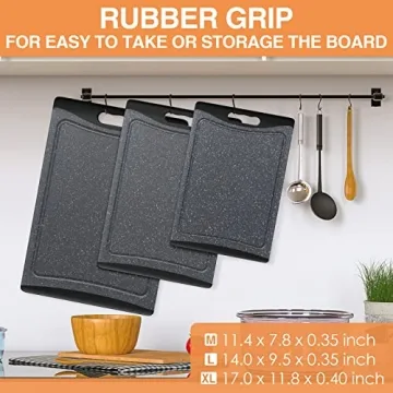 Extra Large Cutting Boards Durable Kitchen Set of 3