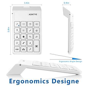 AOIKTYE Keyboard for Procreate, Procreate Accessories for iPad/Tablet/Laptop/Smartphone,etc, Procreate Keyboard-5.8 x 3.8 in (2nd Generation White)