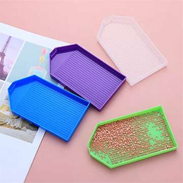 4 pcs Diamond Painting Trays - Essential Tools for Diamond Art