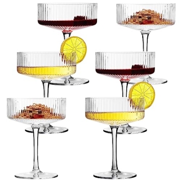 Elegant VIFVOR 6 Pcs Coupe Cocktail Glass Set for Gifting