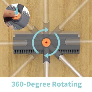 AIR U+ Floor Scrub Brush: All-in-One Cleaning Tool with Long Handle