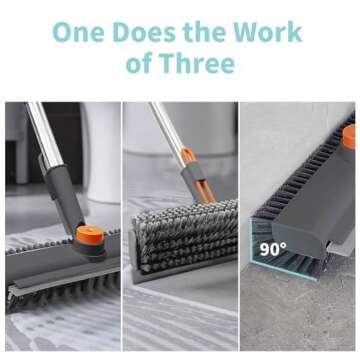AIR U+ Floor Scrub Brush - Versatile Household Cleaner