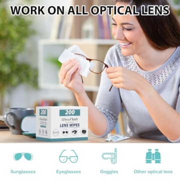 200 Count Lens Wipes for Eyeglasses and Camera Lenses