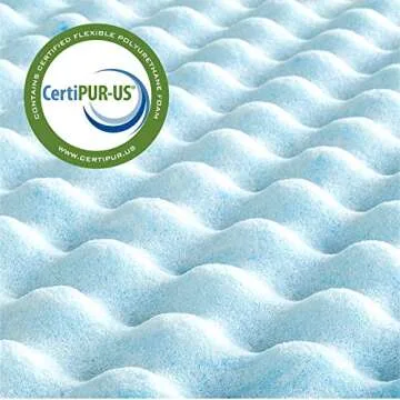 ZINUS 1.5 Inch Swirl Gel Cooling Memory Foam Mattress Topper, Cooling Airflow Design, CertiPUR-US Certified, Twin