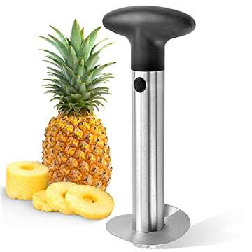 Pineapple Corer and Slicer Tool, Pineapple Cutter Stainless Steel Fruit Peeler Corer Slicer Cutter w...