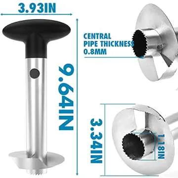 Pineapple Corer and Slicer Tool, Pineapple Cutter Stainless Steel Fruit Peeler Corer Slicer Cutter with Sharp Blade Pineapple Eye Peeler for Home and Kitchen