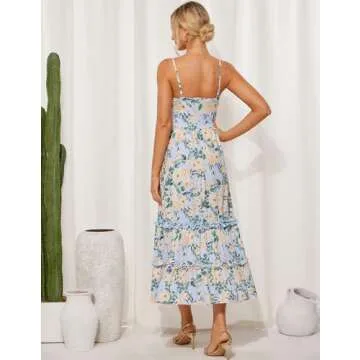 Floral Boho Maxi Dress with Pockets for Summer Elegance