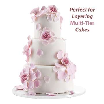 StarMar Set of 18 - Cake Board Rounds, Circle Cardboard Base, 6, 8 and 10-Inch. Perfect for Cake Decorating, 6 of Each Size