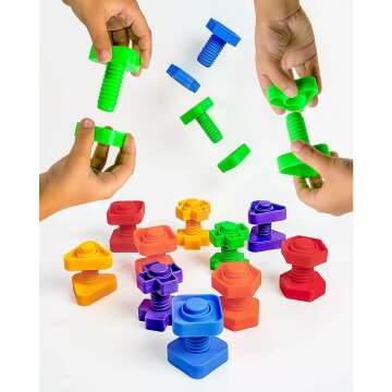 Skoolzy Jumbo Nuts and Bolts for Fine Motor Skills