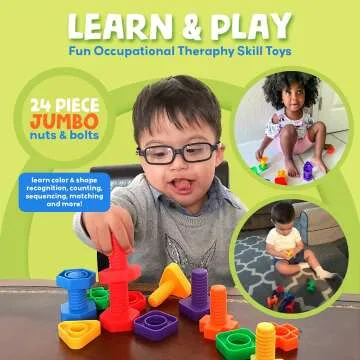 Skoolzy Jumbo Nuts and Bolts for Fine Motor Skills