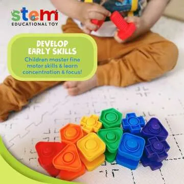 Skoolzy Jumbo Nuts and Bolts for Fine Motor Skills