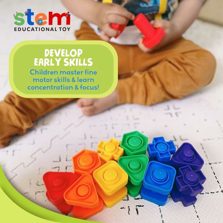 Skoolzy Jumbo Nuts and Bolts for Fine Motor Skills