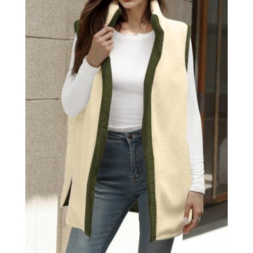Zeagoo Women Fall Reversible Vest for Cozy Winter Style