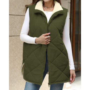 Zeagoo Women Fall Reversible Vest for Cozy Winter Style