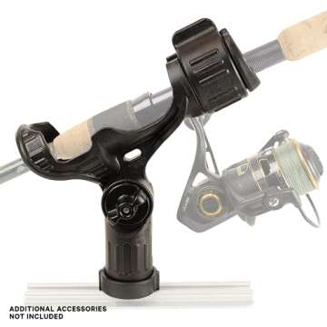 YakAttack Omega Rod Holder with LockNLoad Track Mount (Track Sold Separately)