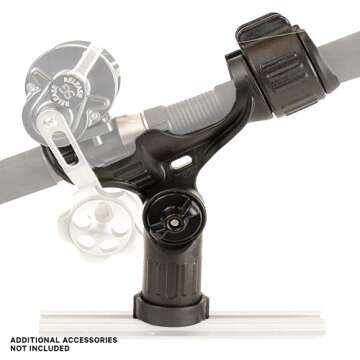 YakAttack Omega Rod Holder with LockNLoad Track Mount (Track Sold Separately)