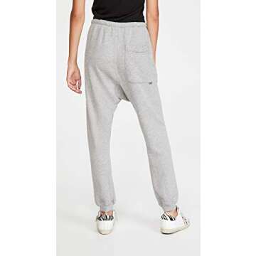 FREECITY Women's Superfluff Pocketlux Heather Sweatpants, Heather, Grey, XS