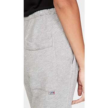 FREECITY Women's Superfluff Pocketlux Heather Sweatpants, Heather, Grey, XS