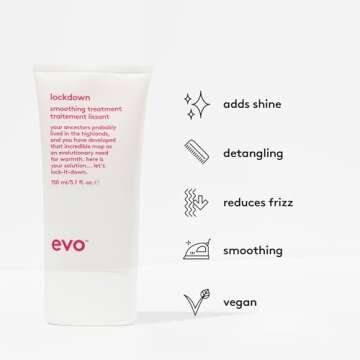 EVO Lockdown Smoothing Treatment - Leave-In Hair Treatment - Protects Color-Treated Hair and Reduces Frizz - 150ml / 5.1fl.oz