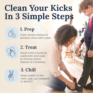 Messy Steppers Shoe Cleaner - Remove Dirt Scuffs Easily