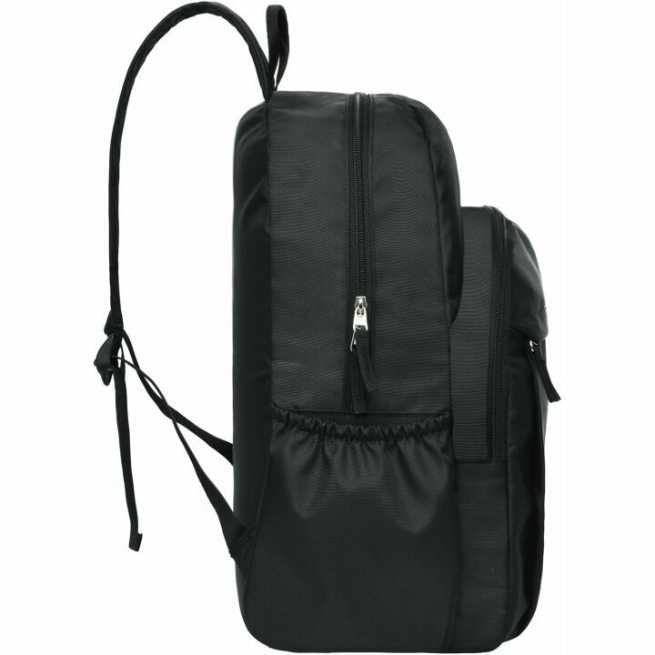 Versatile Water-Resistant Black Backpack for School
