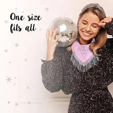 Disco Cowgirl Bachelorette Bandanas | Last Disco Party Decorations (12 Pack Pink) Nashville Bachelorette Party Favors I Western Theme