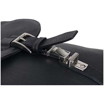 Kenneth Cole REACTION Show Business 16" Colombian Leather Business Laptop Portfolio Messenger Bag, Black