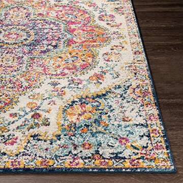 Livabliss Romaine Vintage Medallion Area Rug,7'10" x 10'3",Orange
