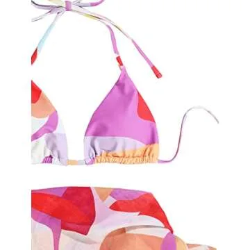 SOLY HUX Women's 3 Piece Tie Dye Bikini Set for Summer