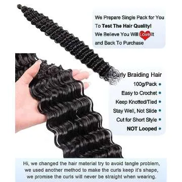 BATISI Ocean Wave Crochet Hair 30 Inch - Curly Hair Extensions for Black Women