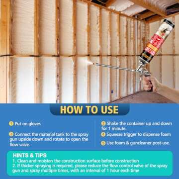 LISRUX Spray Foam Insulation - Eco-Friendly Heat Seal