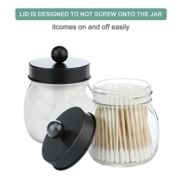 IMAVO Mason Jar Bathroom Accessory Set - 4 Pcs Stylish Decor