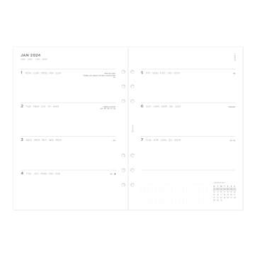 Filofax Norfolk Organizer, A5 Size, Taupe - Soft Full-Grain Leather, Six Rings, with Week-to-View Calendar Diary, Multilingual, 2024 (C022643-24)